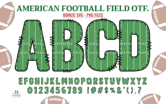 American Football Field Font for Bold Campaigns