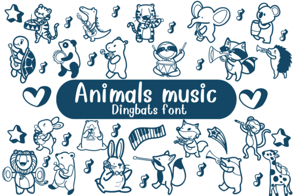 Animals Music: A Playful Dingbat Font for Web Design