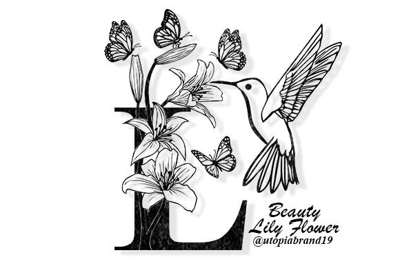 Beauty Lily Flower Font for Elegant Design