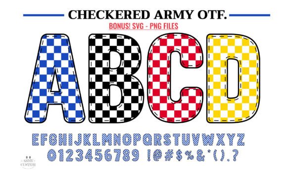 Checkered Army: A Bold Display Font for Editorial Design