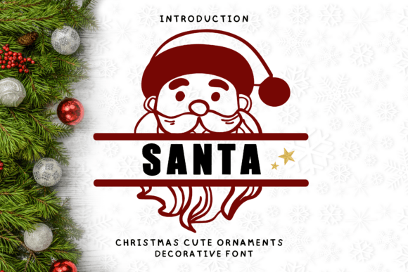 Christmas Cute Ornaments Font for Festive Branding