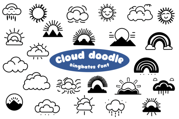 Cloud Doodle Font for Playful Campaigns