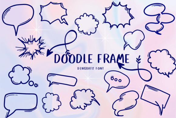 Doodle Frame: A Sketch Style Dingbats Font for Makers