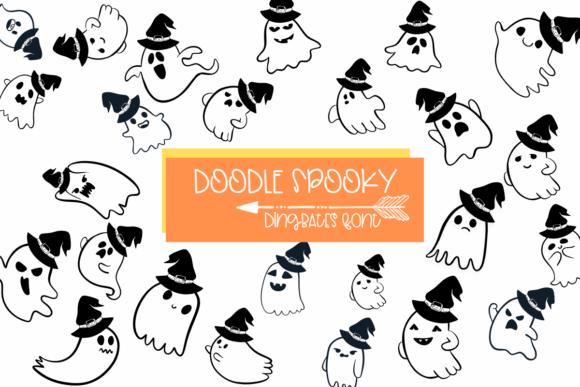 Doodle Spooky: A Sketch Style Dingbats Font for Makers