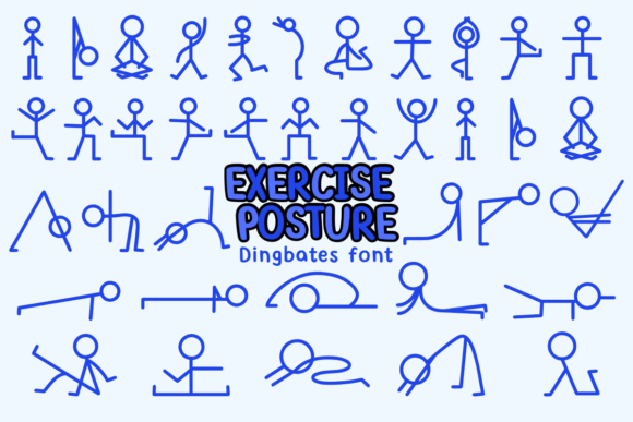 Exercise Posture: A Sketch Style Font for Brands