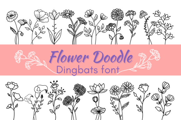 Flower Doodle: A Sketchy Typeface for Editors