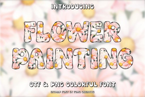 Flower Painting Font for Crafters