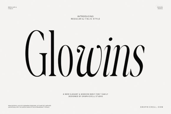 Glowins: A Modern Serif Font for High-Impact Campaigns