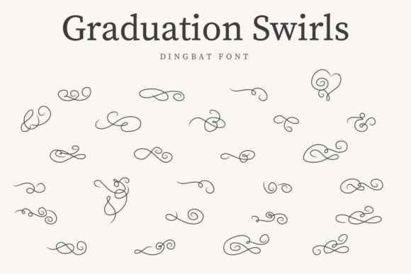 Graduation Swirls: A Vintage Dingbats Review