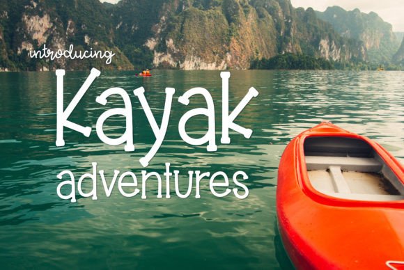 Kayak Adventure: A Playful Serif Font for Outdoor Stories