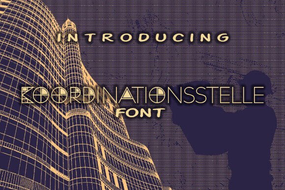 Koordinationsstelle: A Bold Decorative Typeface for Modern Marketing