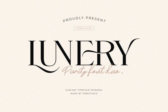 Lunery Purity: A Serif Font for Modern Branding