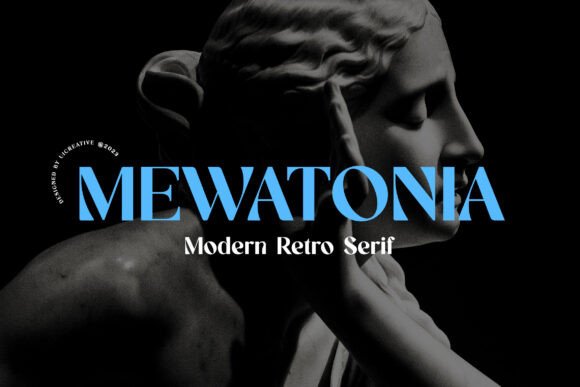 Mewatonia: A Modern Retro Serif Typeface for Branding