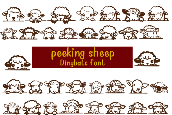 Peeking Sheep: A Playful Dingbat Font for Editorial Design