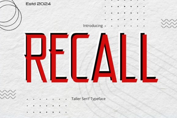 Recall: A Strong Thin Modern Serif Typeface for Campaigns