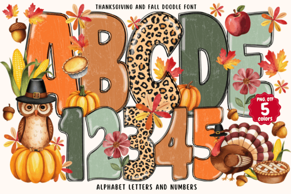 Thanksgiving and Fall Doodle Font Review for Makers