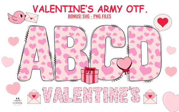 Valentine s Army Font for Handmade Romance